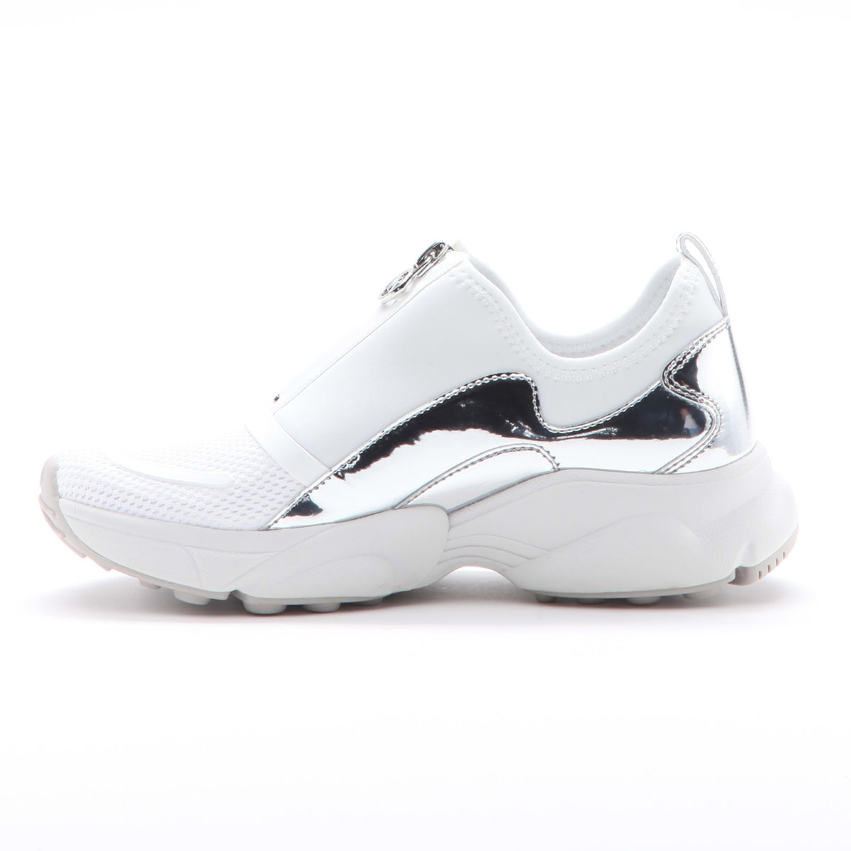 Michael Kors Sami Zip Sneaker in Silver