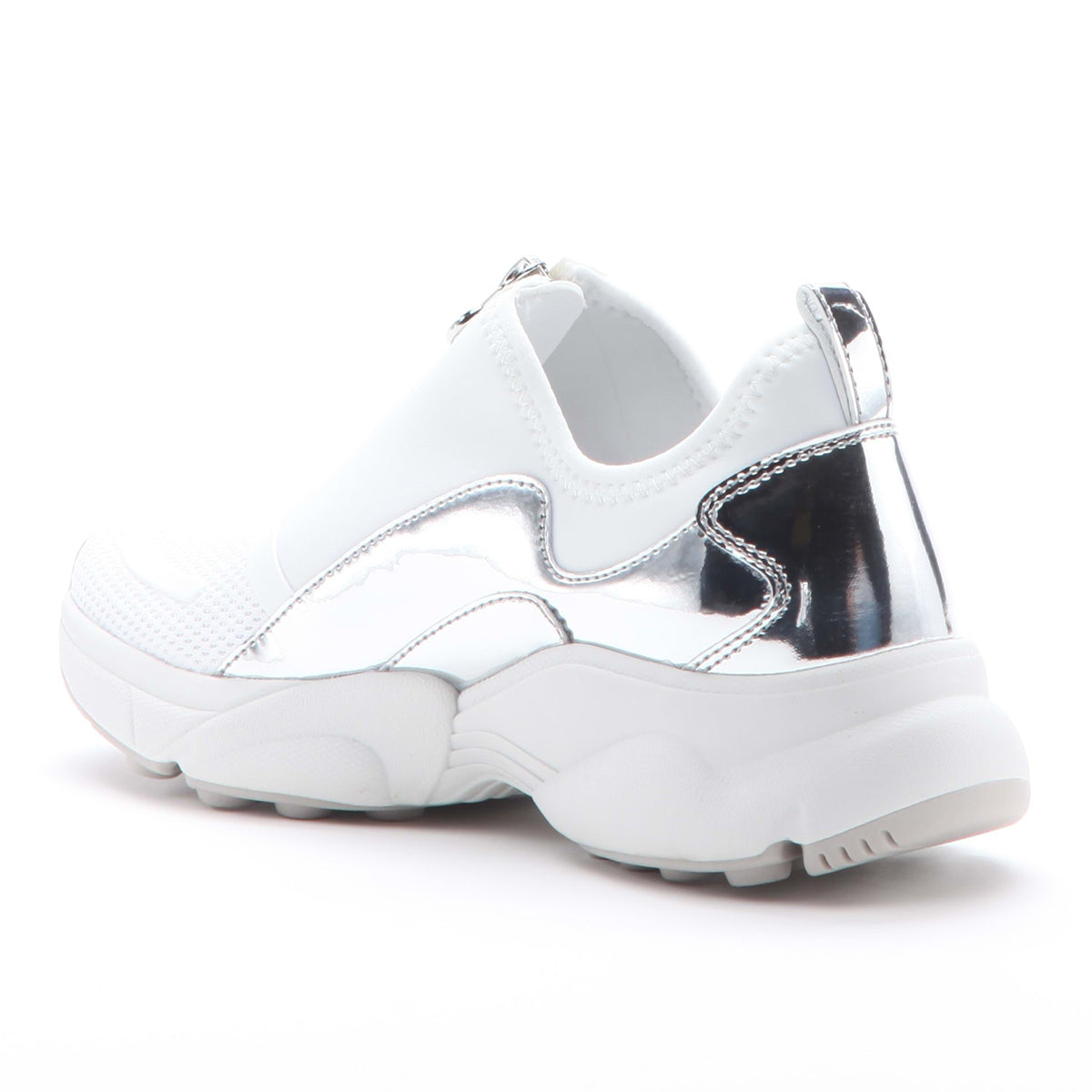 Michael Kors Sami Zip Sneaker in Silver