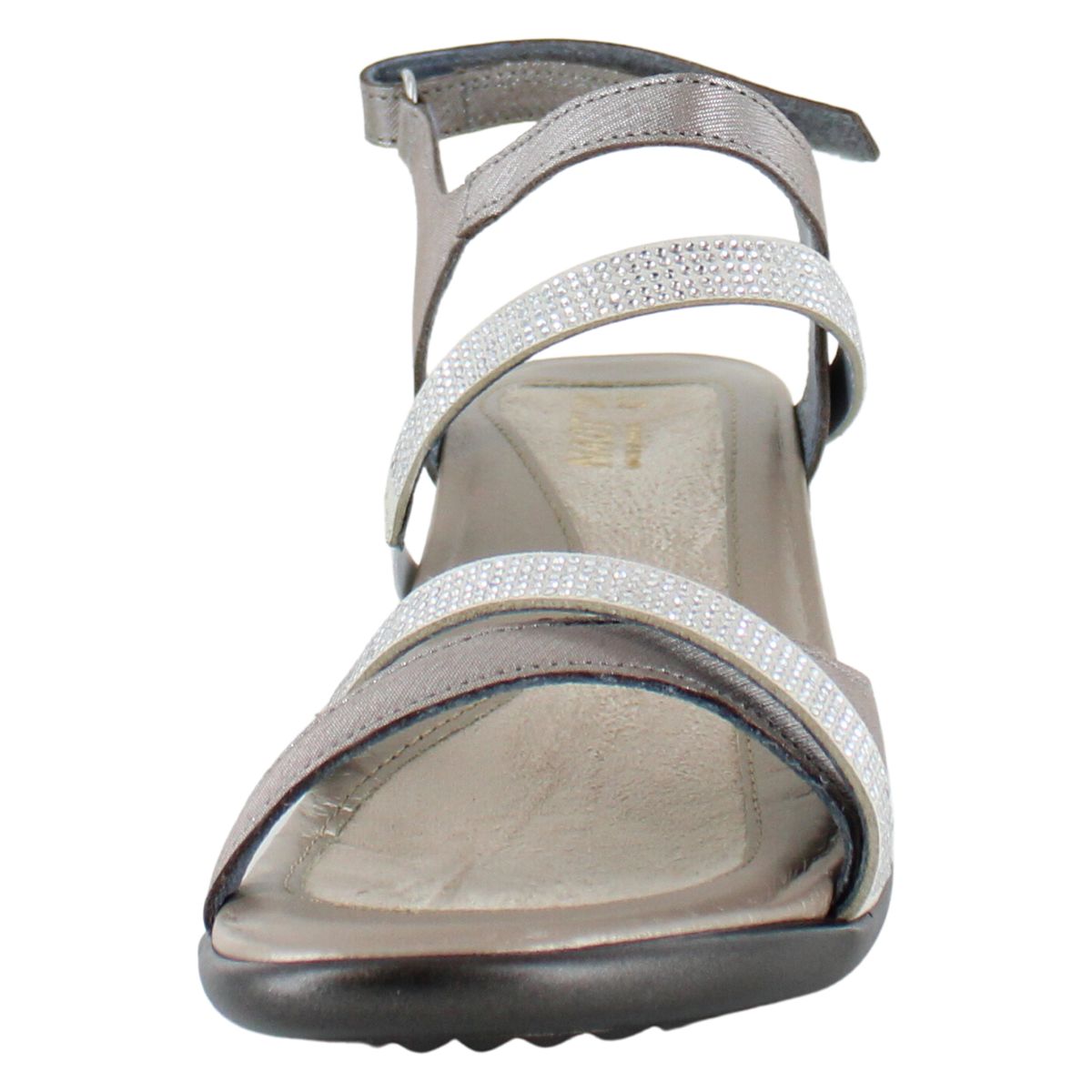 Naot Innovate Backstrap Heeled Sandal in Silver