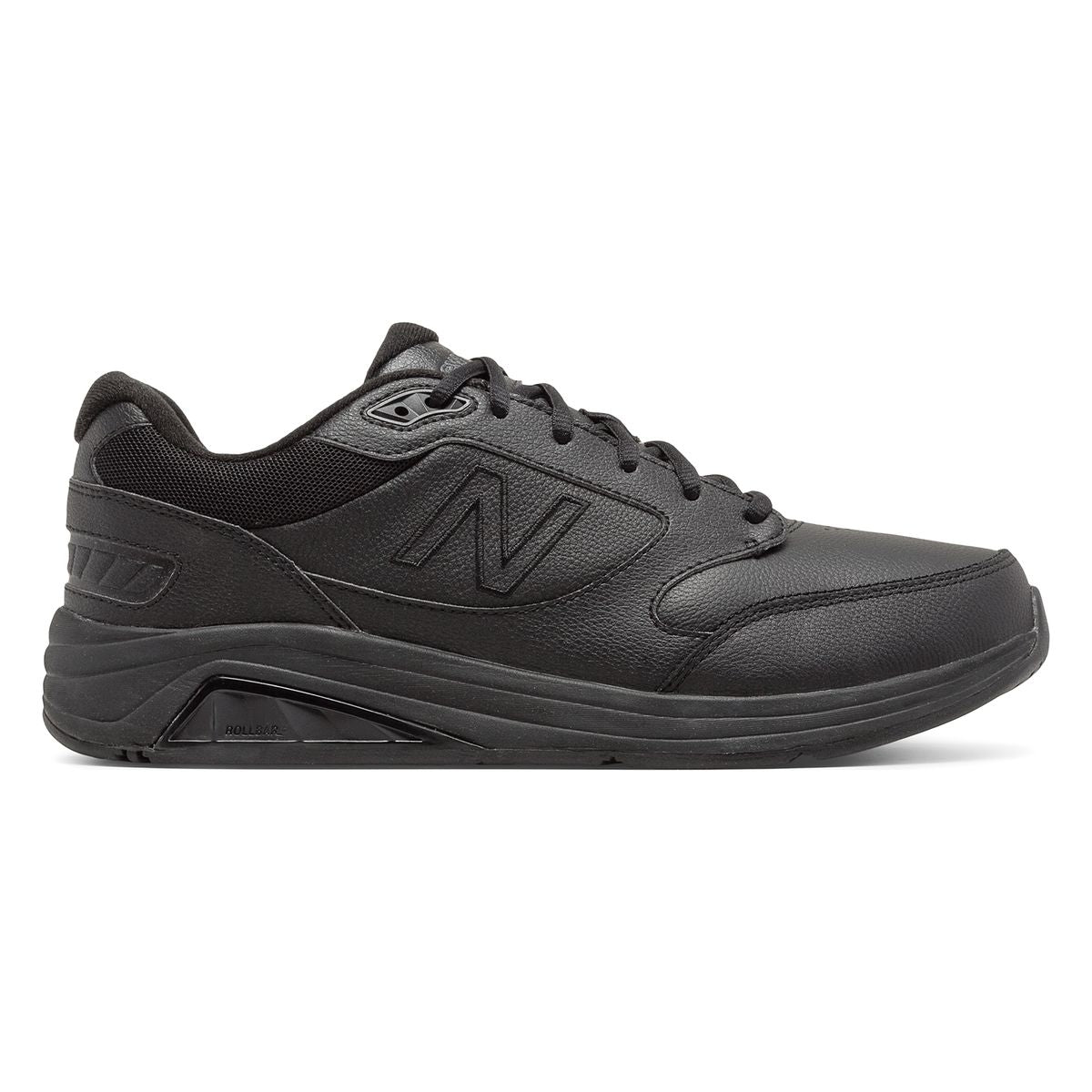 New Balance Men's Leather 928v3 Lace Shoe, leather upper, comfortable cushioned sole walking sneaker. Style #MW928BK3