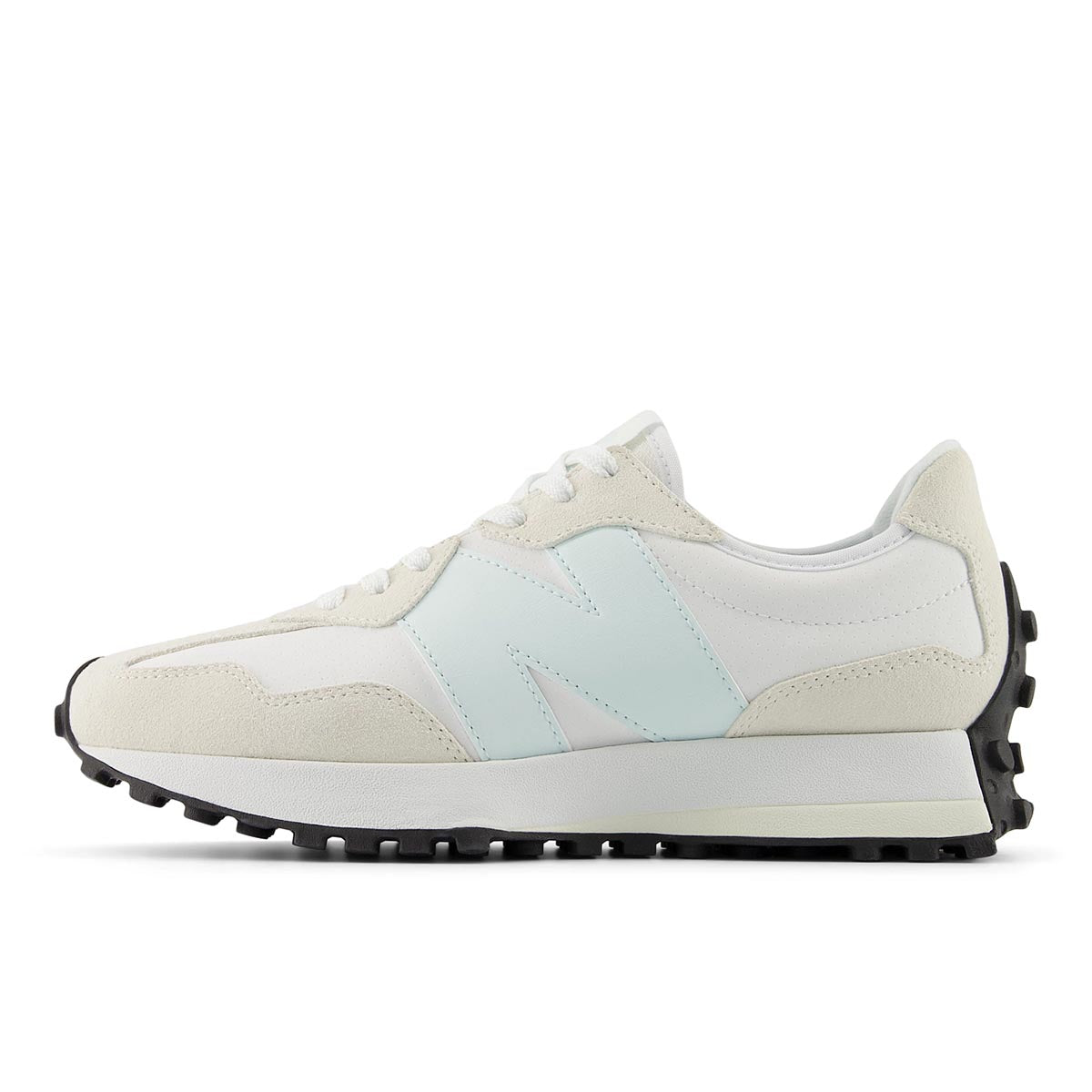 New Balance 327 Classic Retro Women's Runners in Off White with Blue