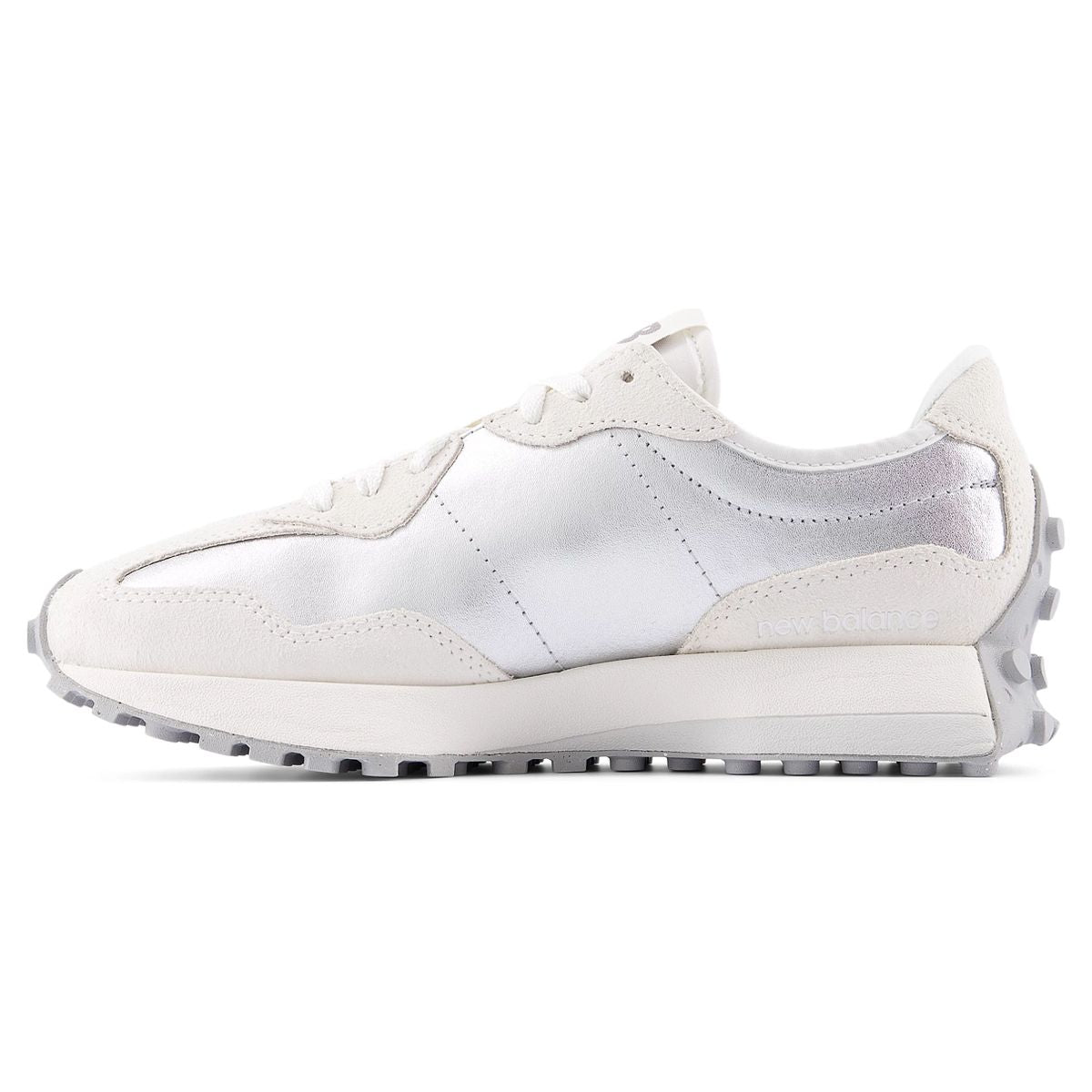 New Balance Women’s 327 Classic Retro Runner — Silver/Sea Salt