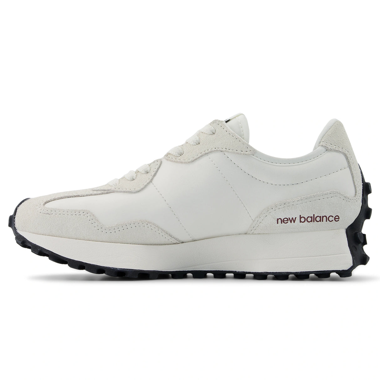 New Balance 327 Classic Retro Women's Runners in Sea Salt with Burgundy