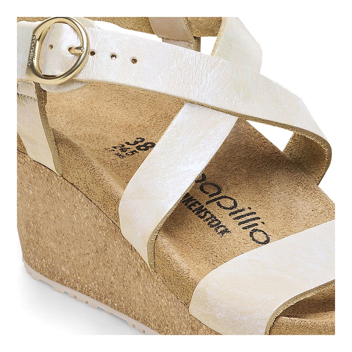 Sibyl Wedge Metallic Sandals in Silver