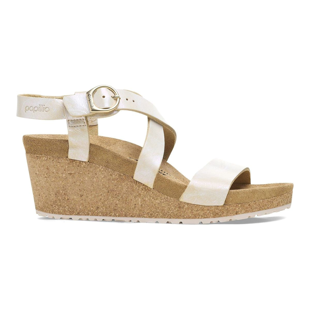 Sibyl Wedge Metallic Sandals in Silver