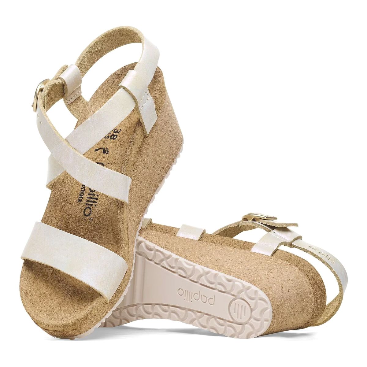 Sibyl Wedge Metallic Sandals in Silver