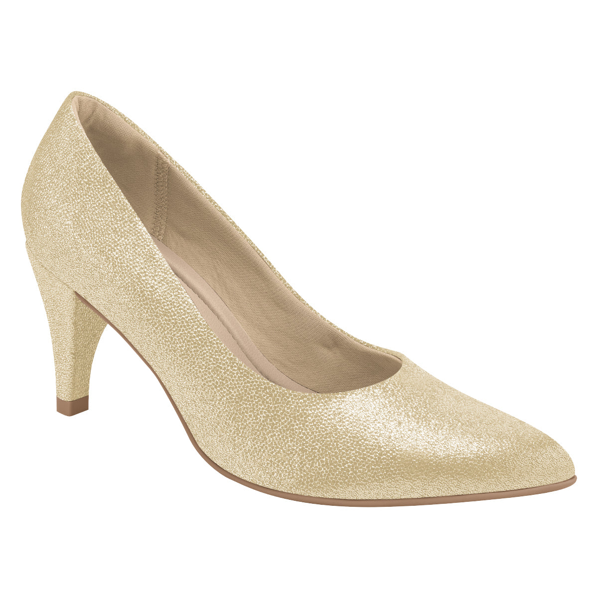 745035 Dress Scarpine Heel in Gold