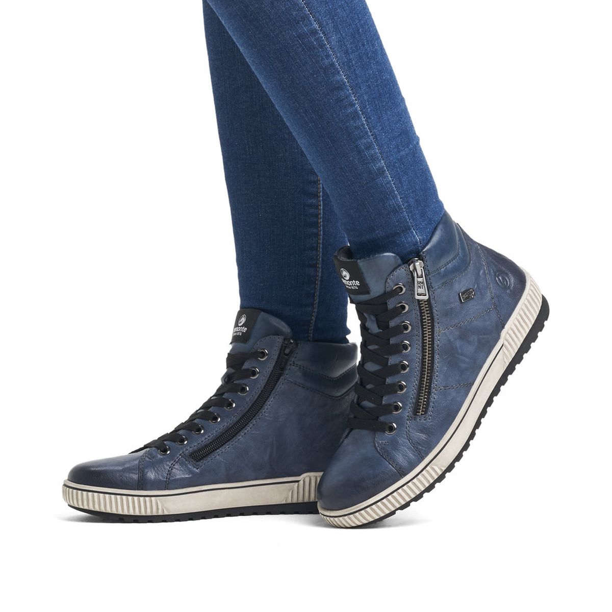 Remonte Ottawa D0772 Women's Lace Up Boots in Navy