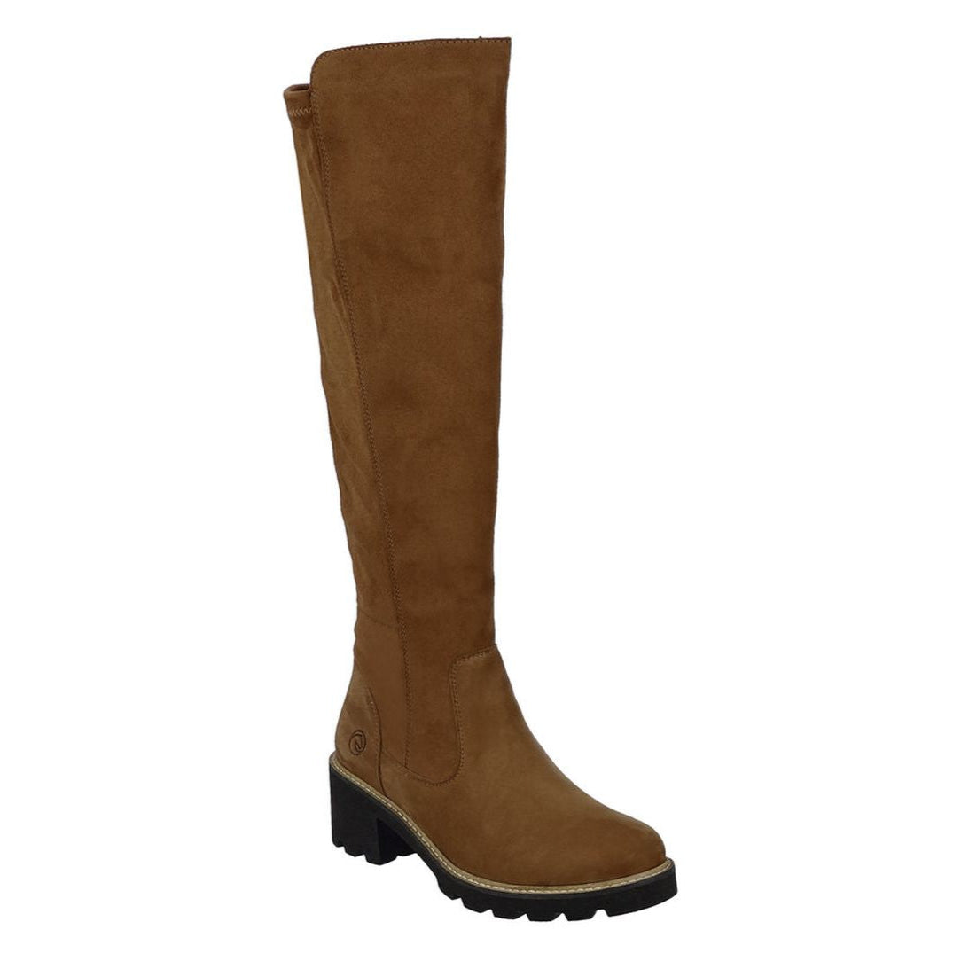 Remonte DOA73 Women's High Dress Boot, stretchy suede leather flattering, flexible fit, removable insole comfortable all day wear. Style #D0A73-24