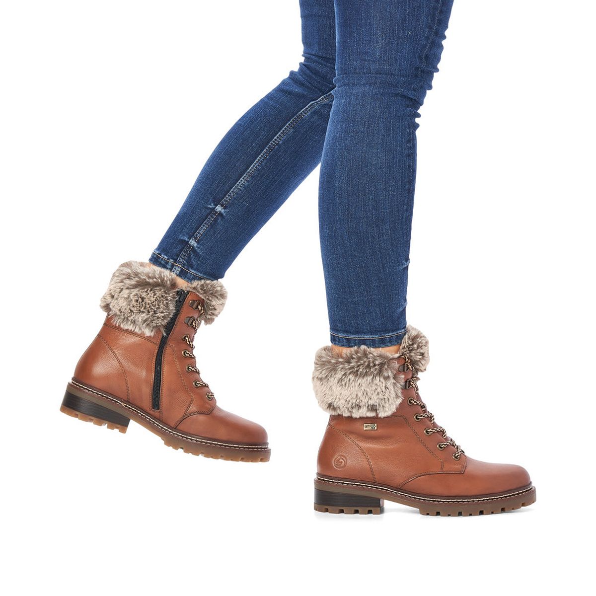 Remonte D0B74 Women's Lace Up Winter Boots in Brown