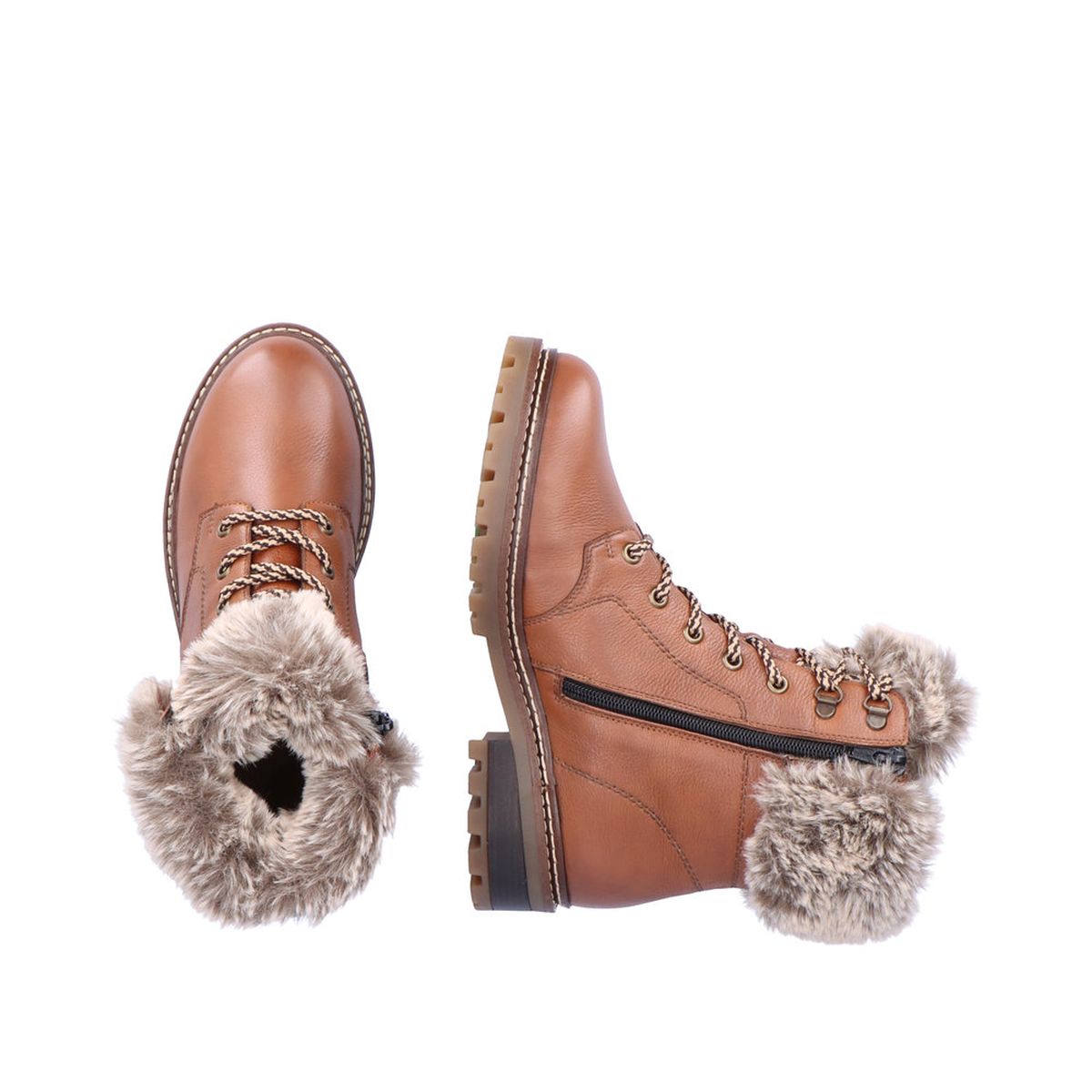 Remonte D0B74 Women's Lace Up Winter Boots in Brown