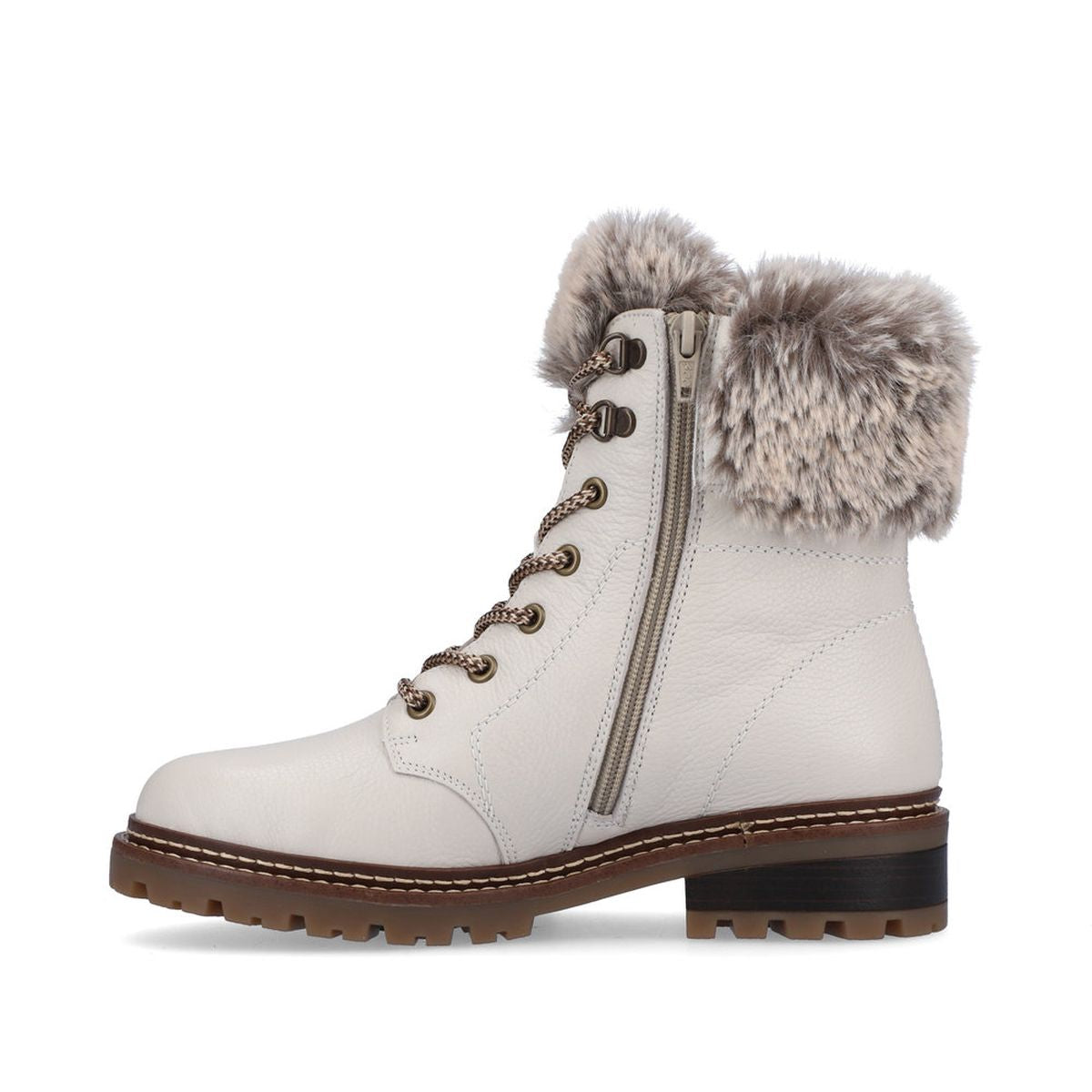 Remonte D0B74 Women's Lace Up Winter Boots in White