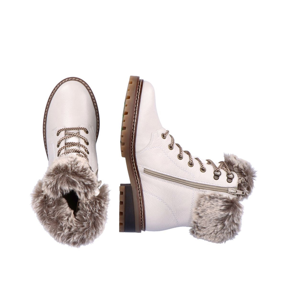 Remonte D0B74 Women's Lace Up Winter Boots in White