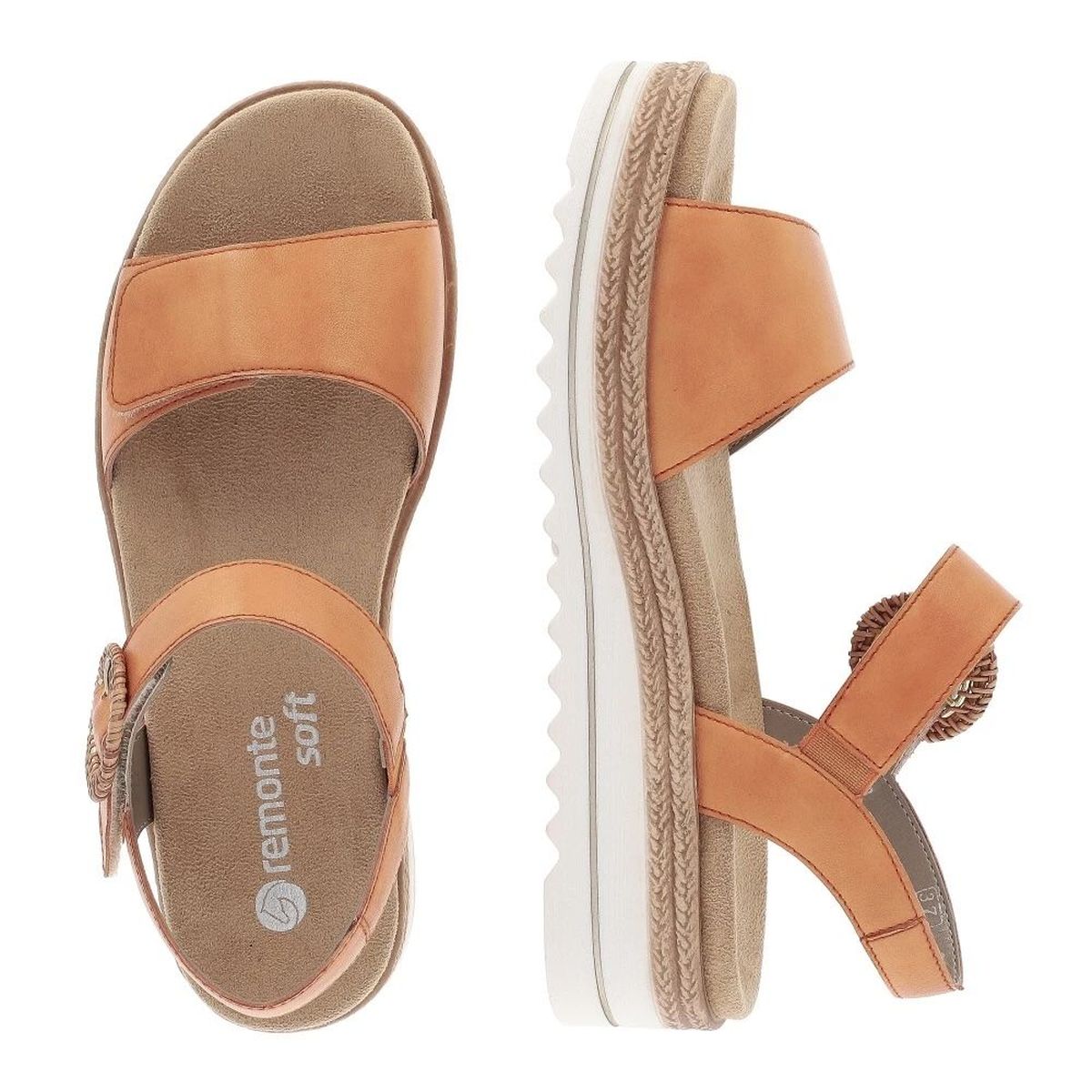 Remonte D0Q52 Women's Strap Sandals in Mandarine