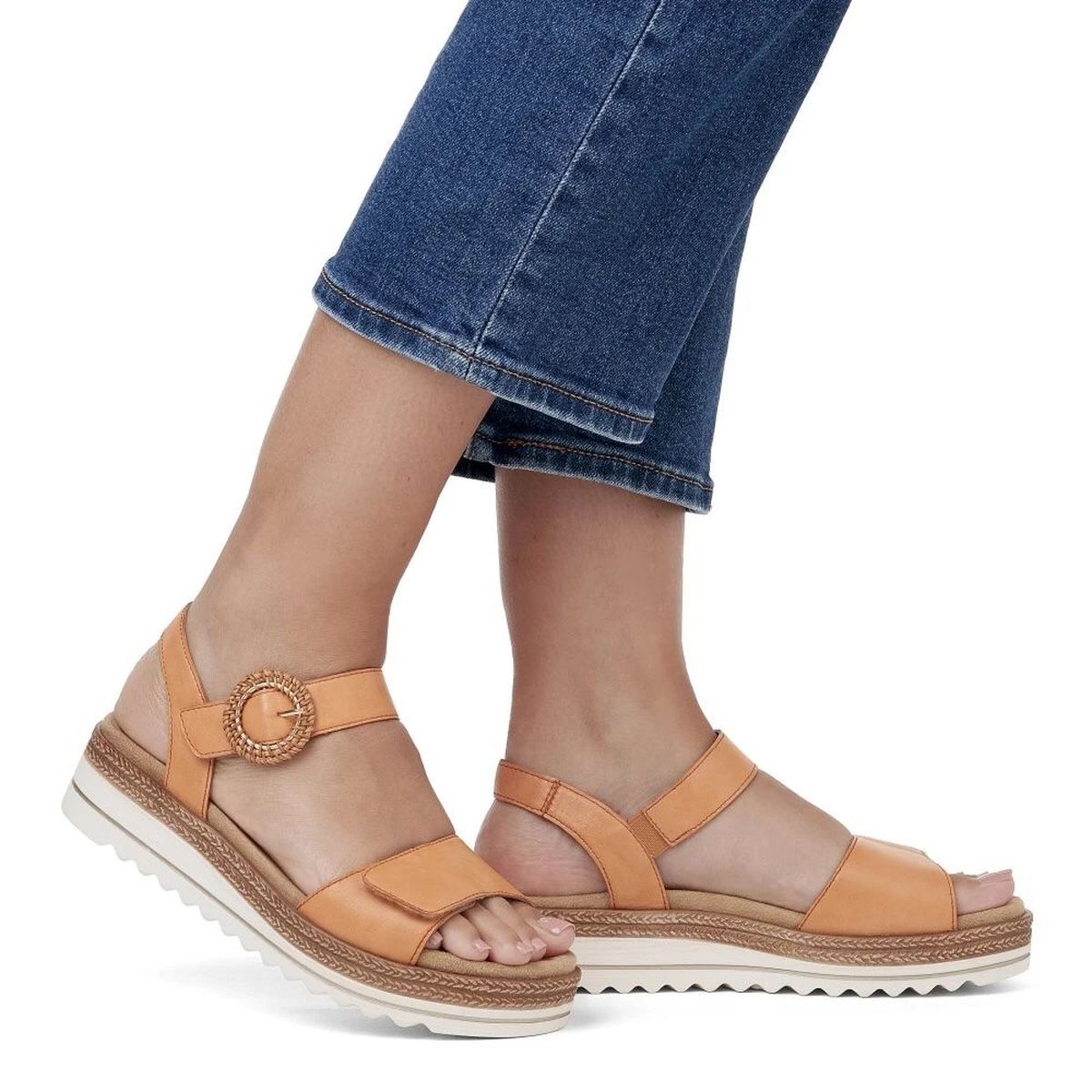Remonte D0Q52 Women's Strap Sandals in Mandarine