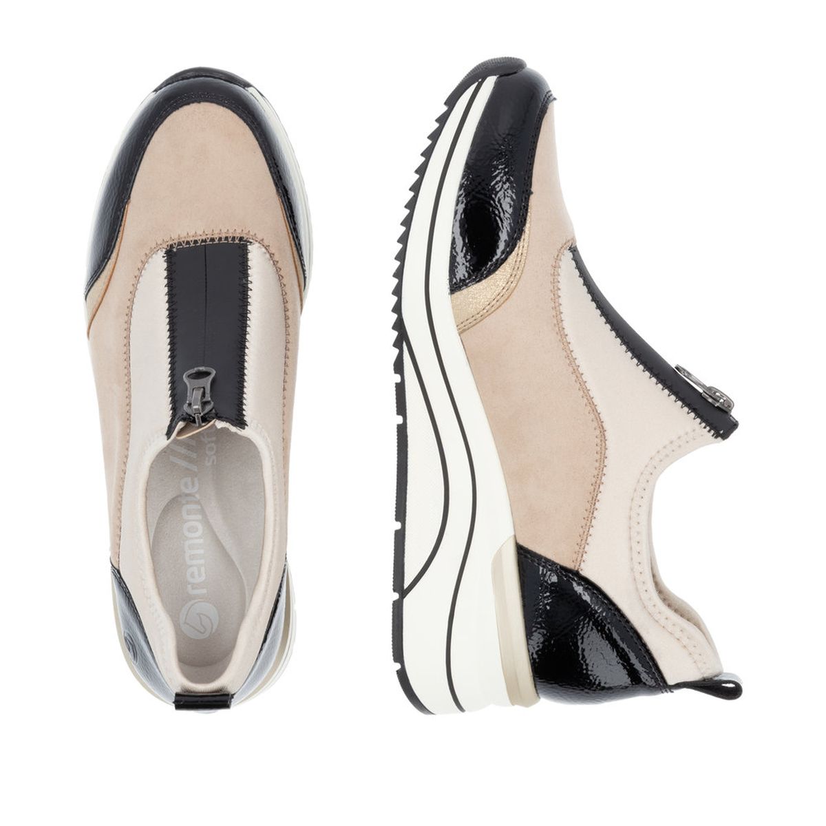 Remonte D0T08 Women's Wedge Sneaker in Jute