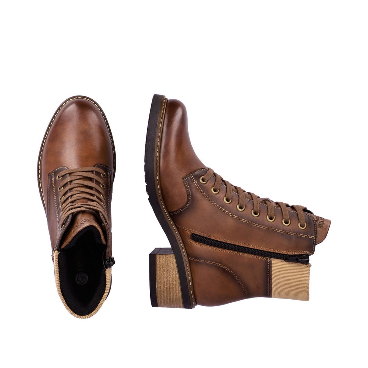 Remonte D1A70 Women's Lace Up Boots in Hazelnut