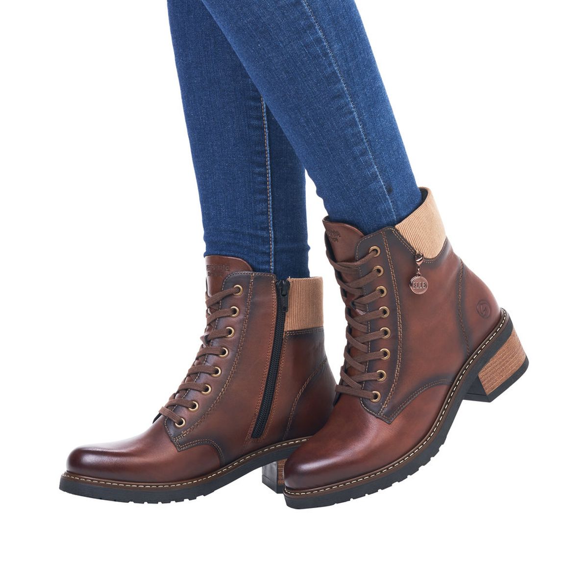 Remonte D1A70 Women's Lace Up Boots in Hazelnut