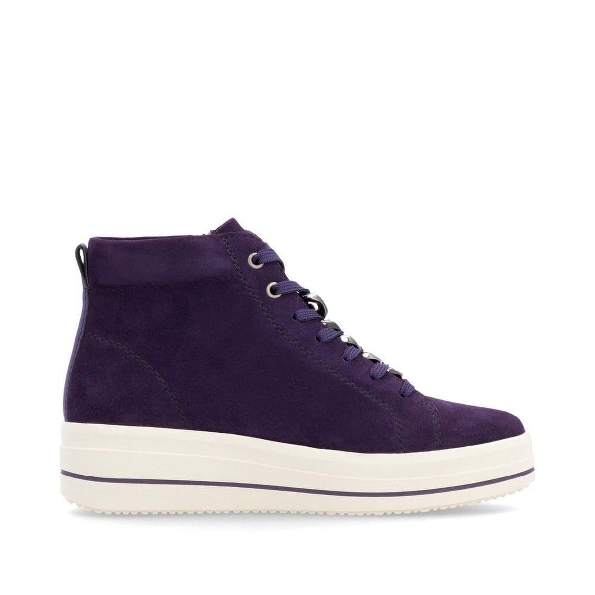 Remonte D1C70 Suede Sneaker Boot in Aubergine