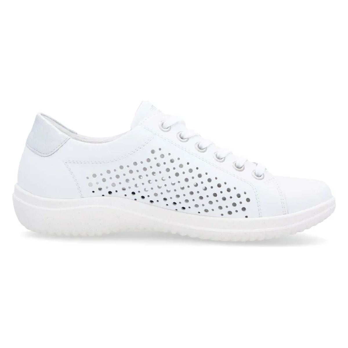 Remonte D1E08 Women's Perforated Real Leather Shoes in White