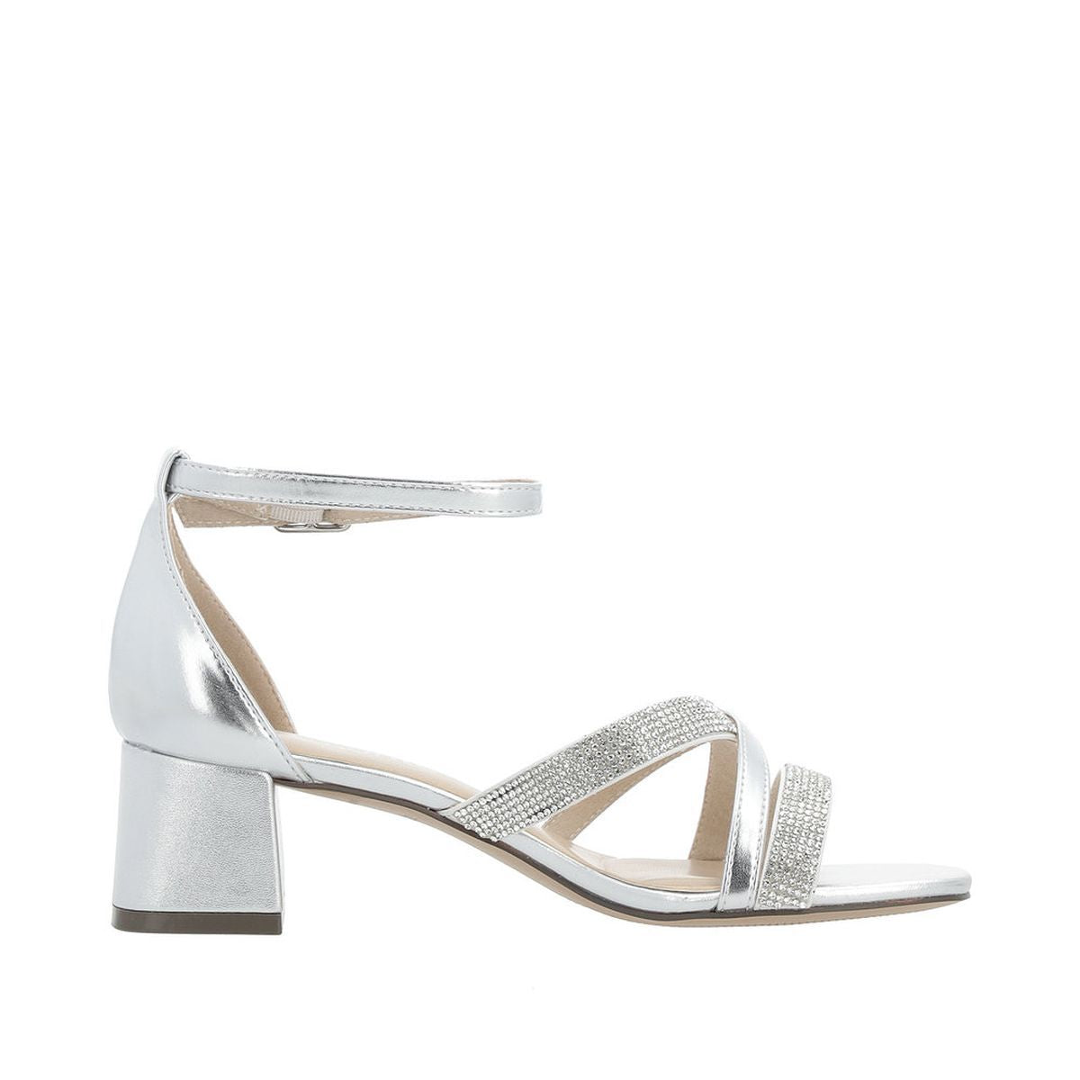Remonte D1L51 Strap Heel Women's Sandals in Silver