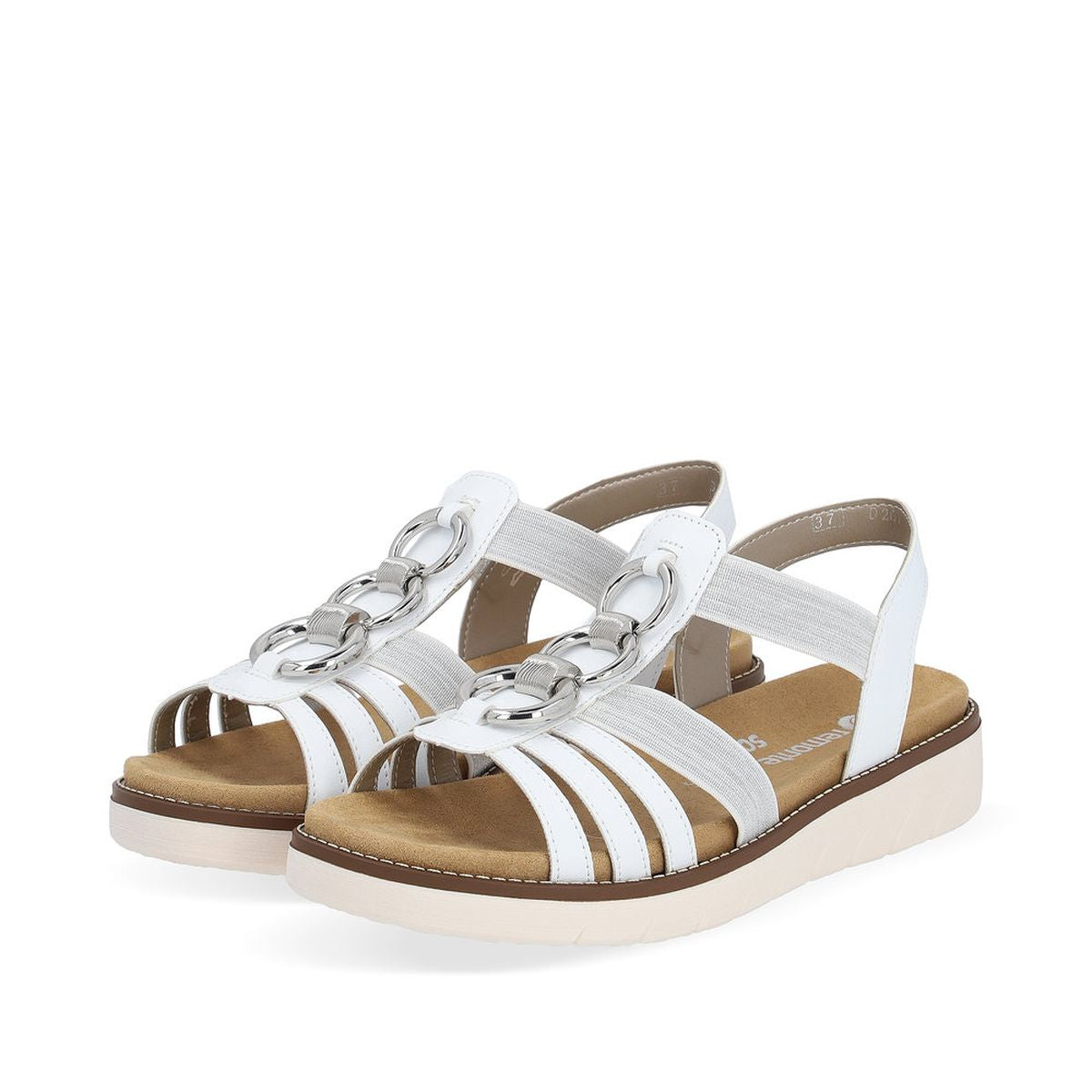 Remonte D2073 Women's White Strap Sandals