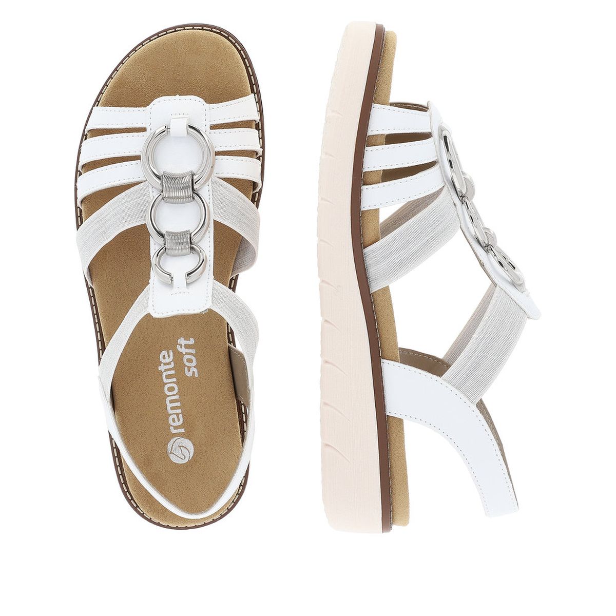Remonte D2073 Women's White Strap Sandals