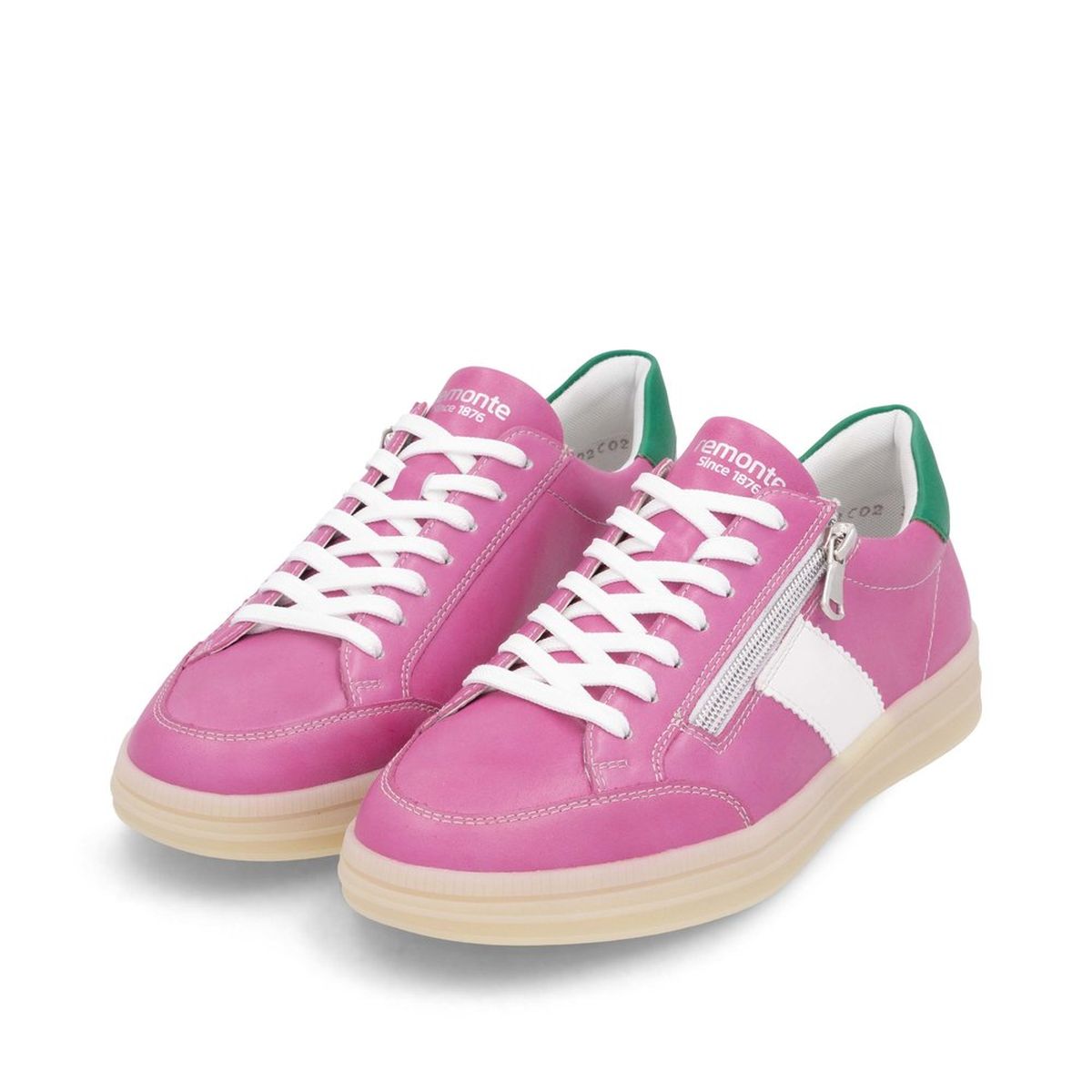 Remonte Elizabeth Hurley Women's Side Zip Sneaker in Fuchsia