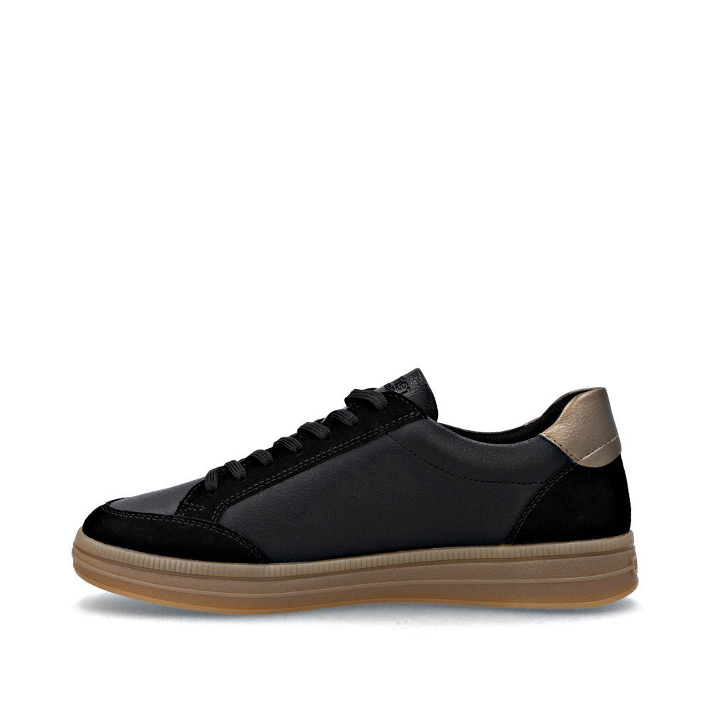 Remonte D2C04 Women's Side Zip Sneaker in Black