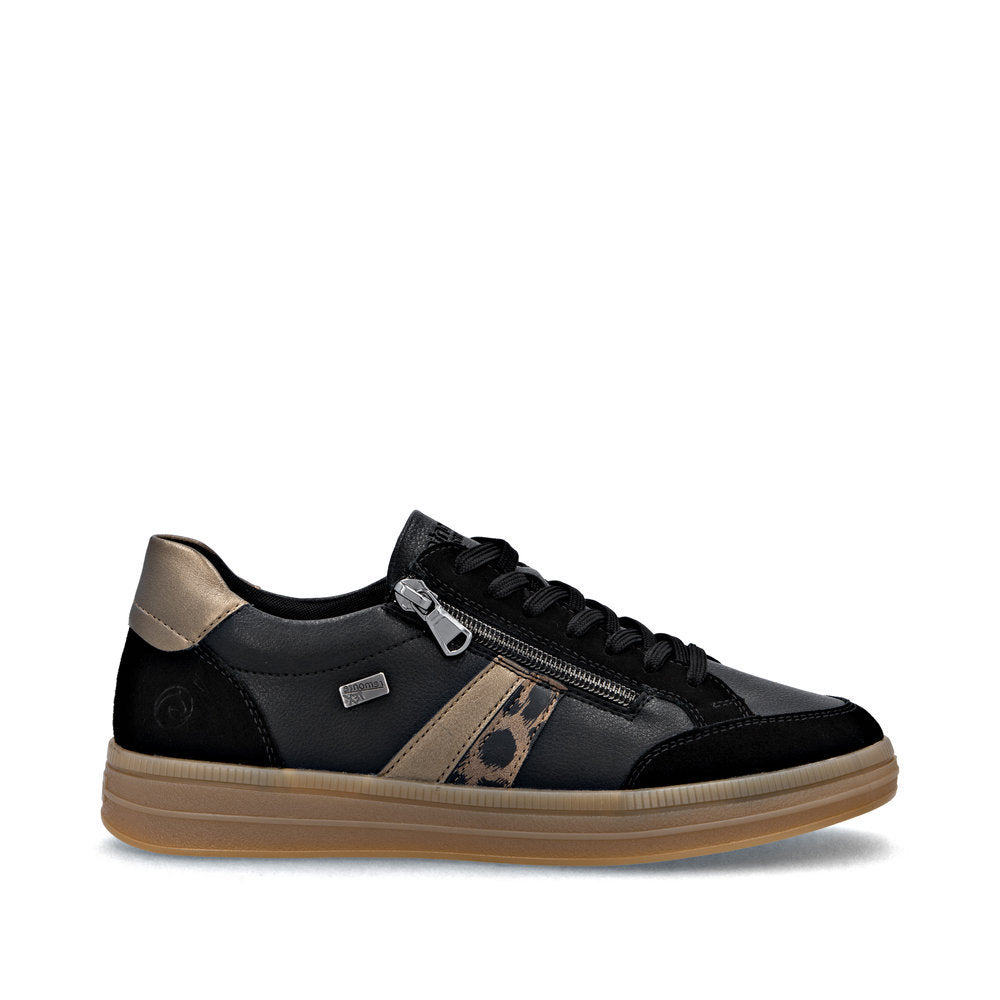 Remonte D2C04 Women's Side Zip Sneaker in Black