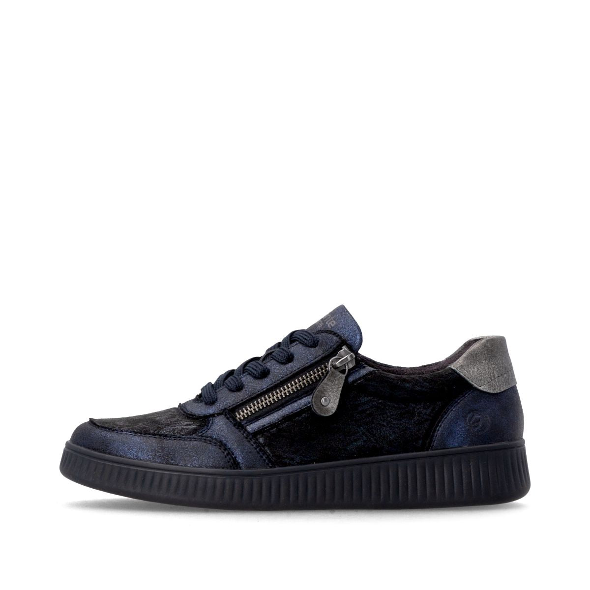 Remonte D2E05 Women's Lace Zip Sneaker – Navy Black