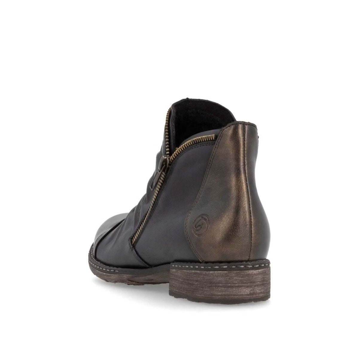 Remonte D4380 Women's Zip Ankle Boot in Antique Brown