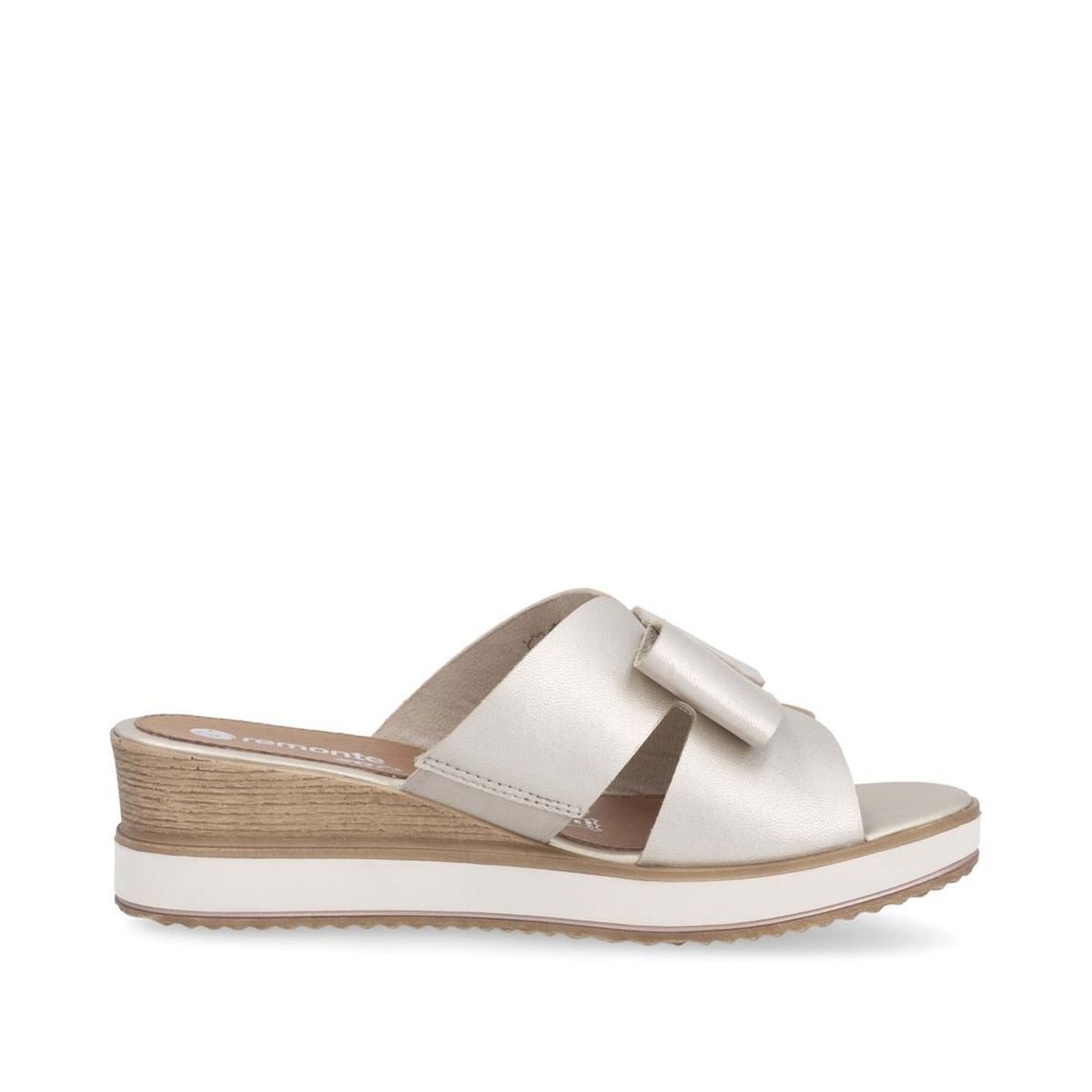 Remonte D6456 Women's Mule Sandals in Pale Gold