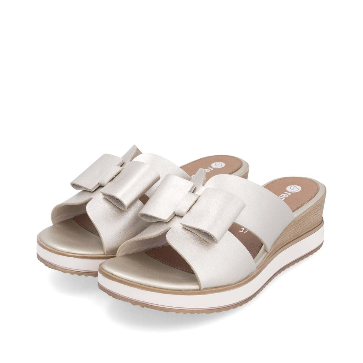 Remonte D6456 Women's Mule Sandals in Pale Gold