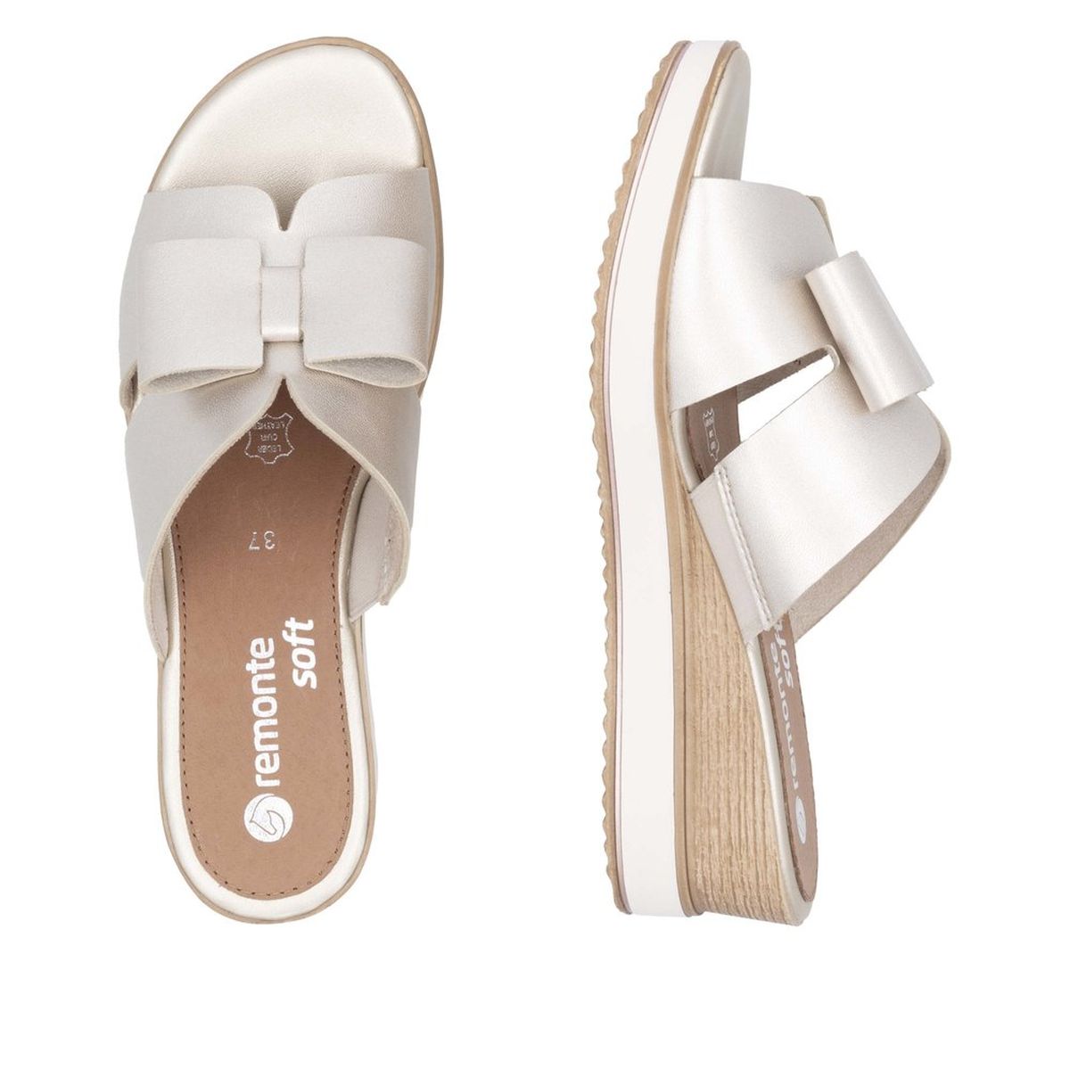 Remonte D6456 Women's Mule Sandals in Pale Gold