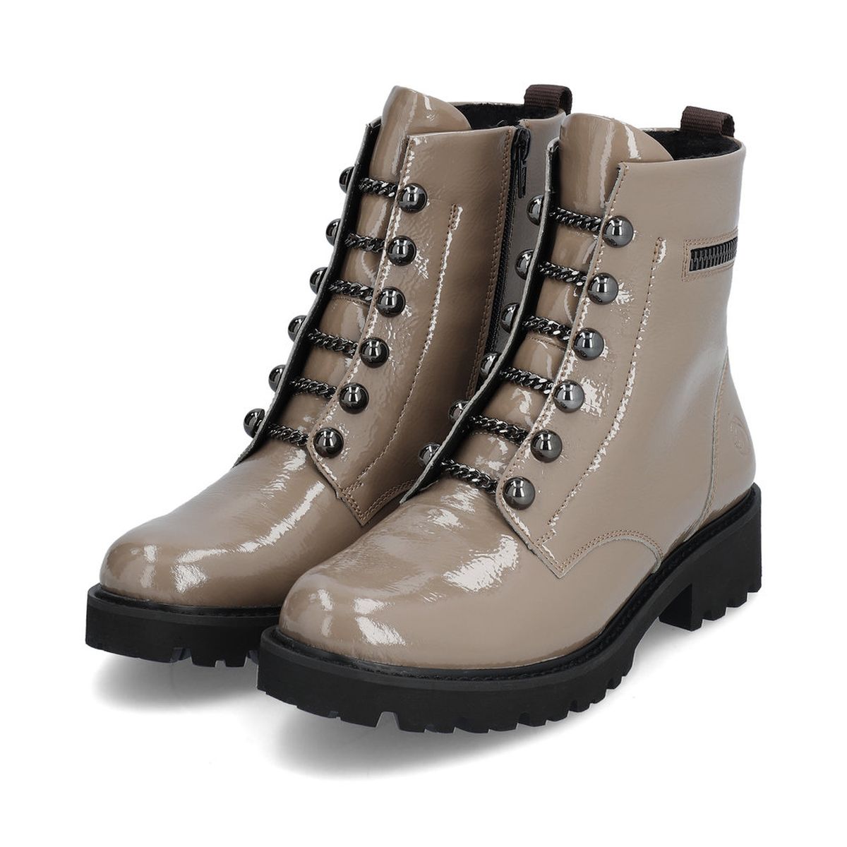 Remonte D8670 Women's Beige Grey Biker Boots
