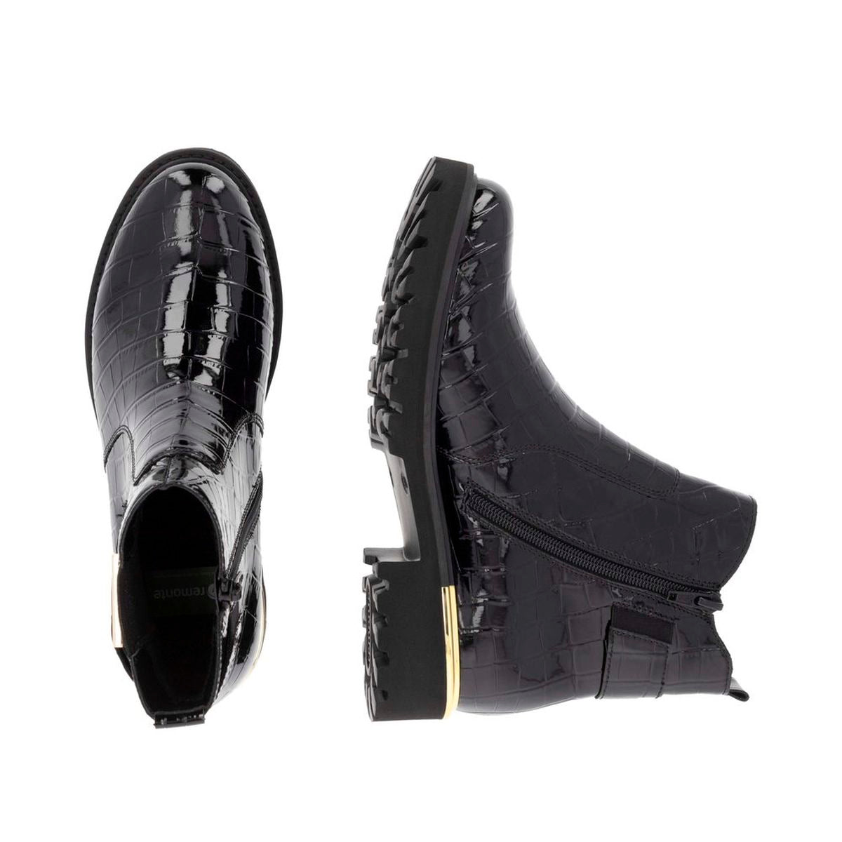 D8684 Patent Ankle Boots