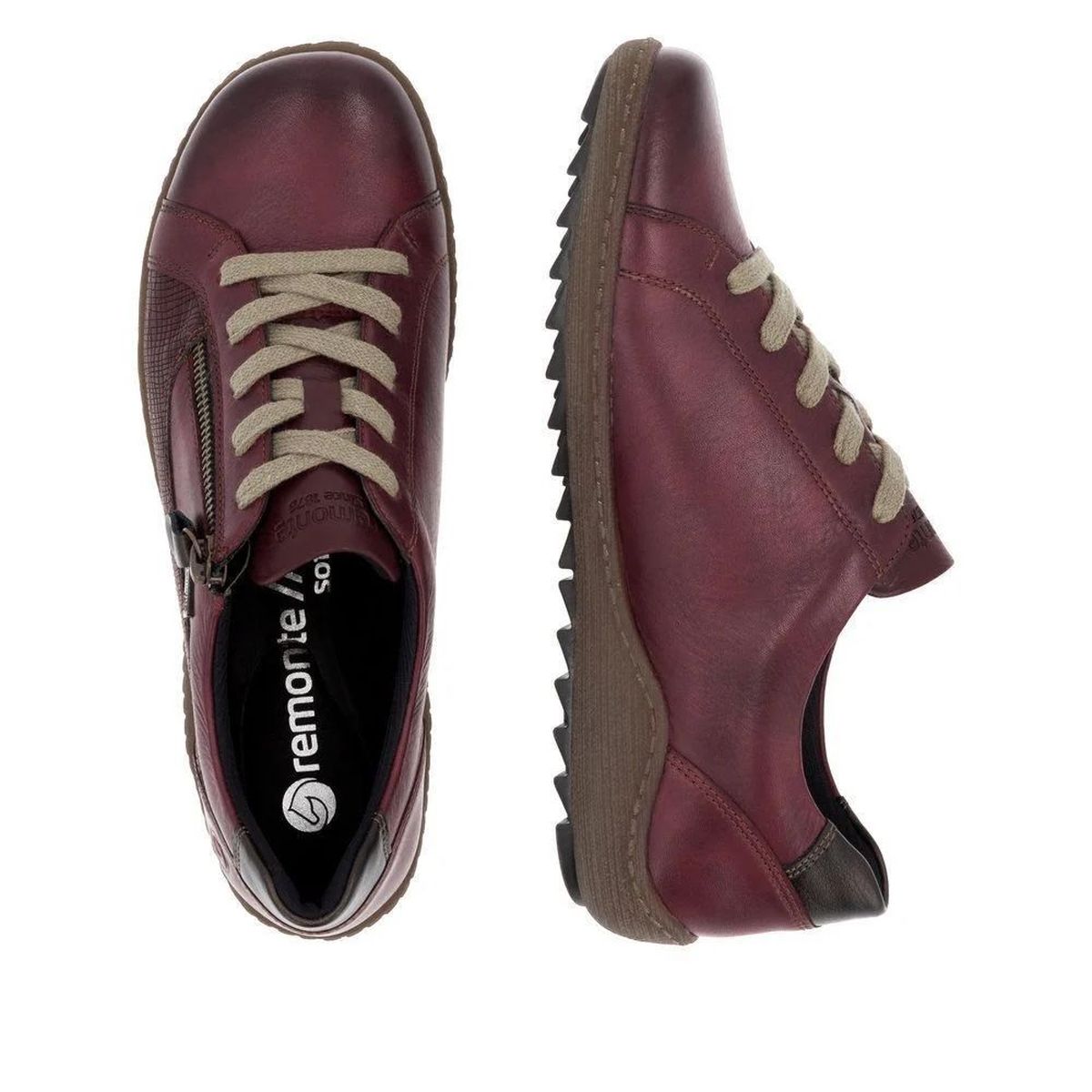 Remonte R1440 Women's Lace Up Shoe in Vino