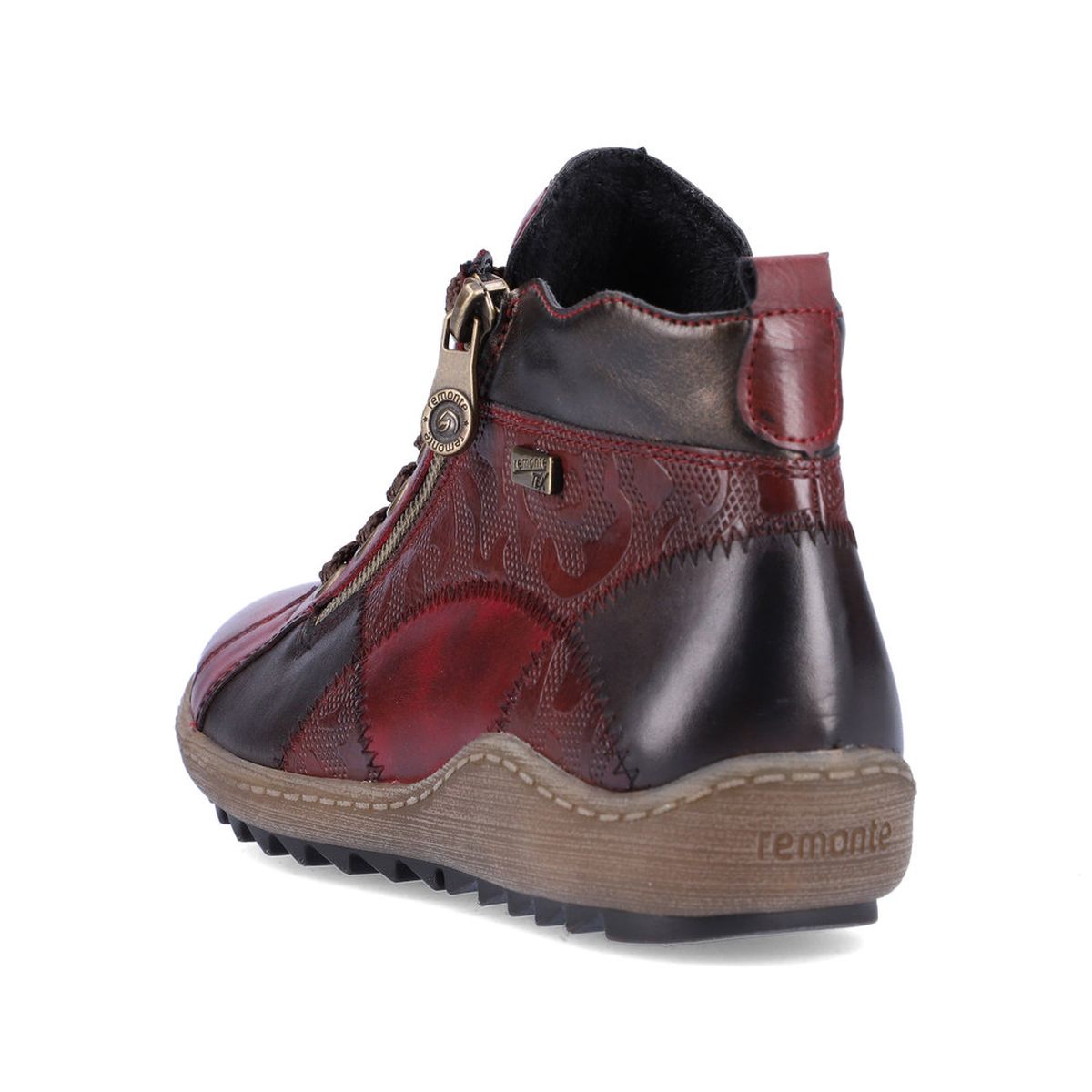 Remonte R1467 Women's Lace Up Boot in Vino