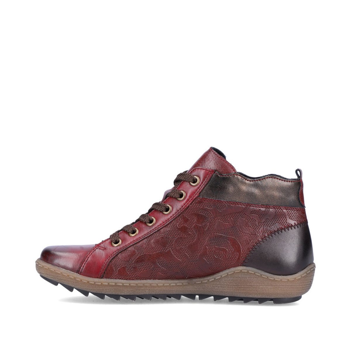 Remonte R1467 Women's Lace Up Boot in Vino