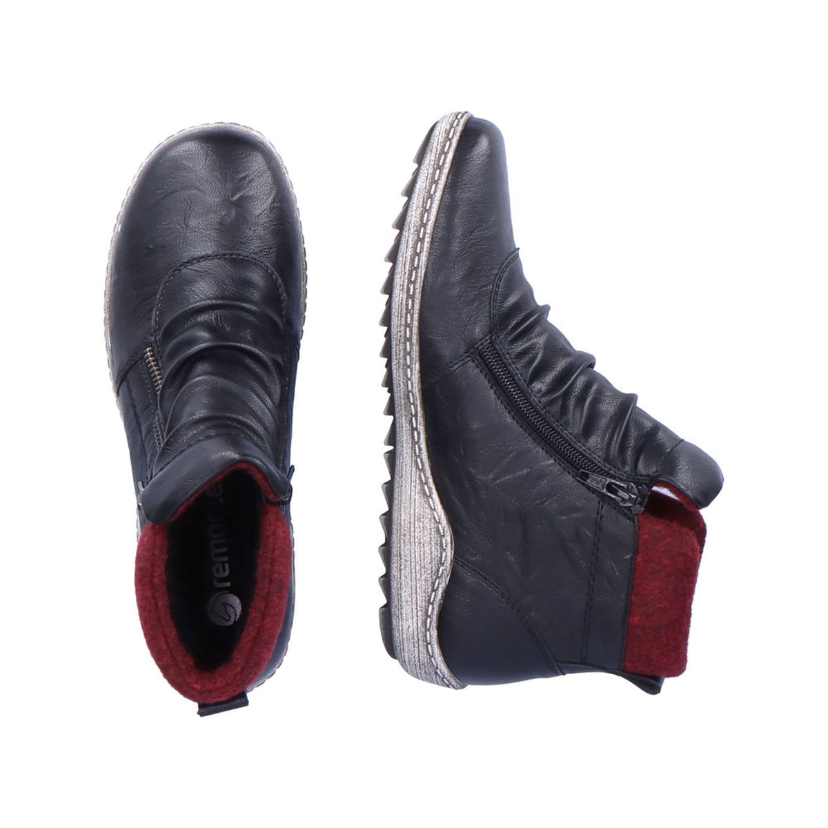 Remonte R1486 Zip Boot in Black
