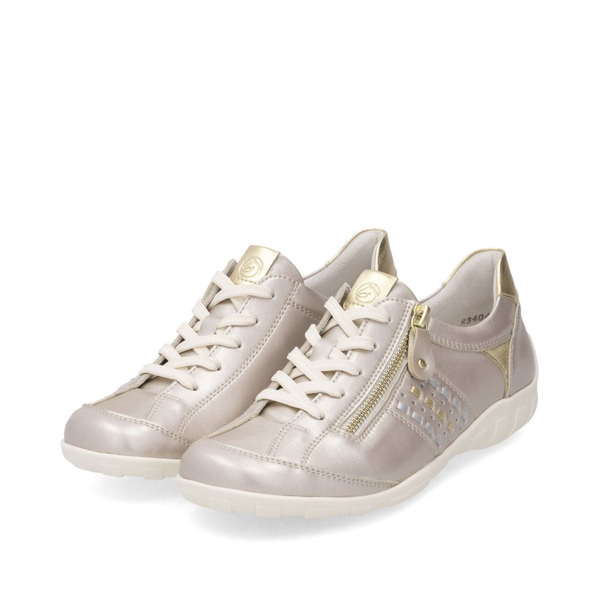 Remonte R3404 Lace Up Women's Shoe in Champagne