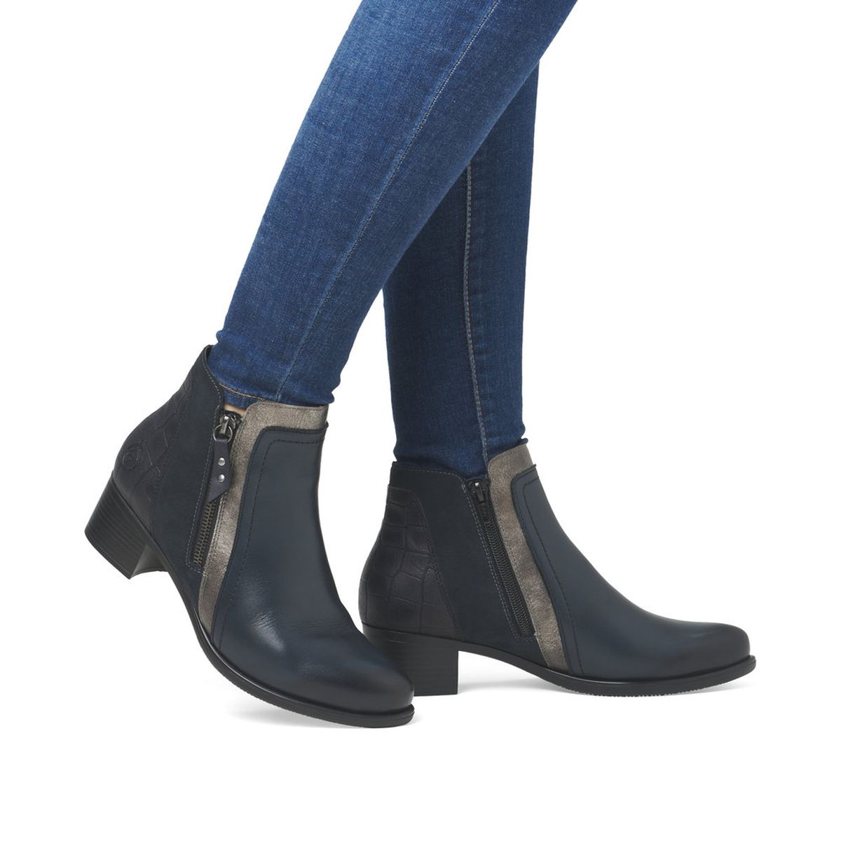 Remonte R5172 Women's Dress Boot in Blue