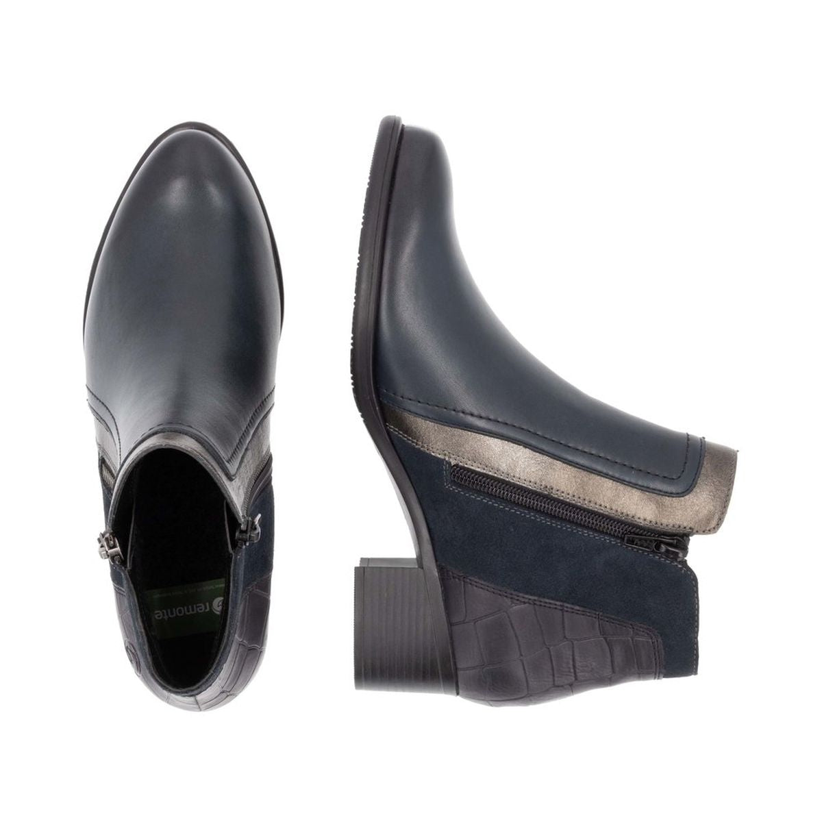 Remonte R5172 Women's Dress Boot in Blue
