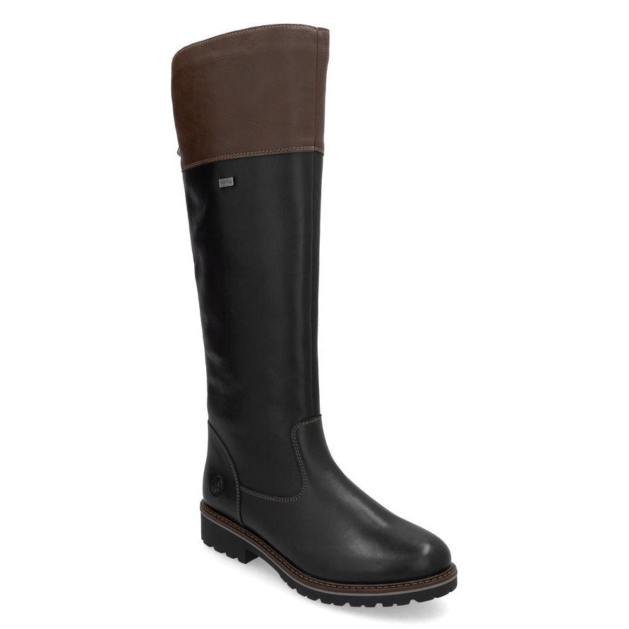 Remonte black casual closed booties Zwart Dames