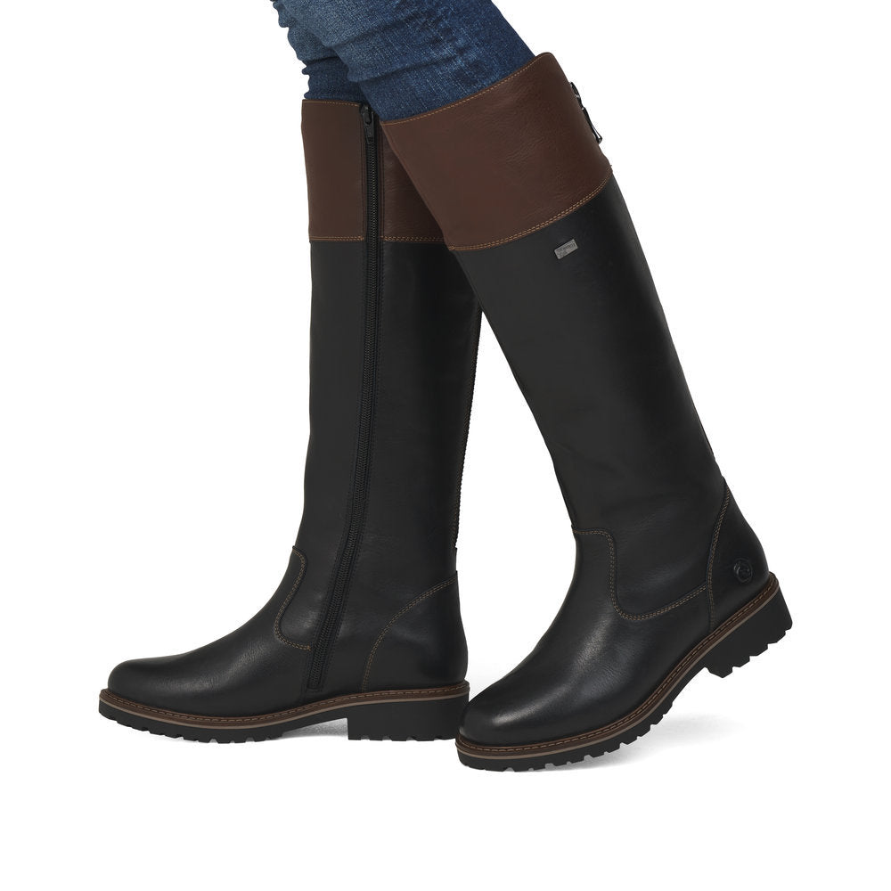 Remonte R6581 Women's High Boots in Black and Brown