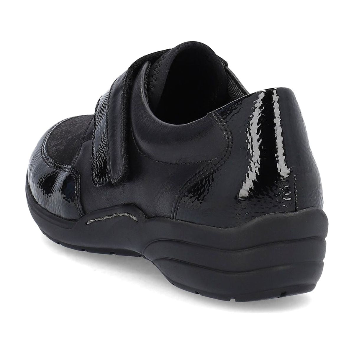 Remonte R7600 Women's Slip On Shoe in Black Patent