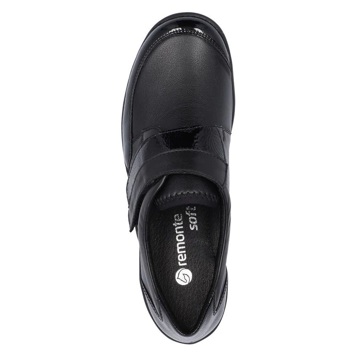 Remonte R7600 Women's Slip On Shoe in Black Patent