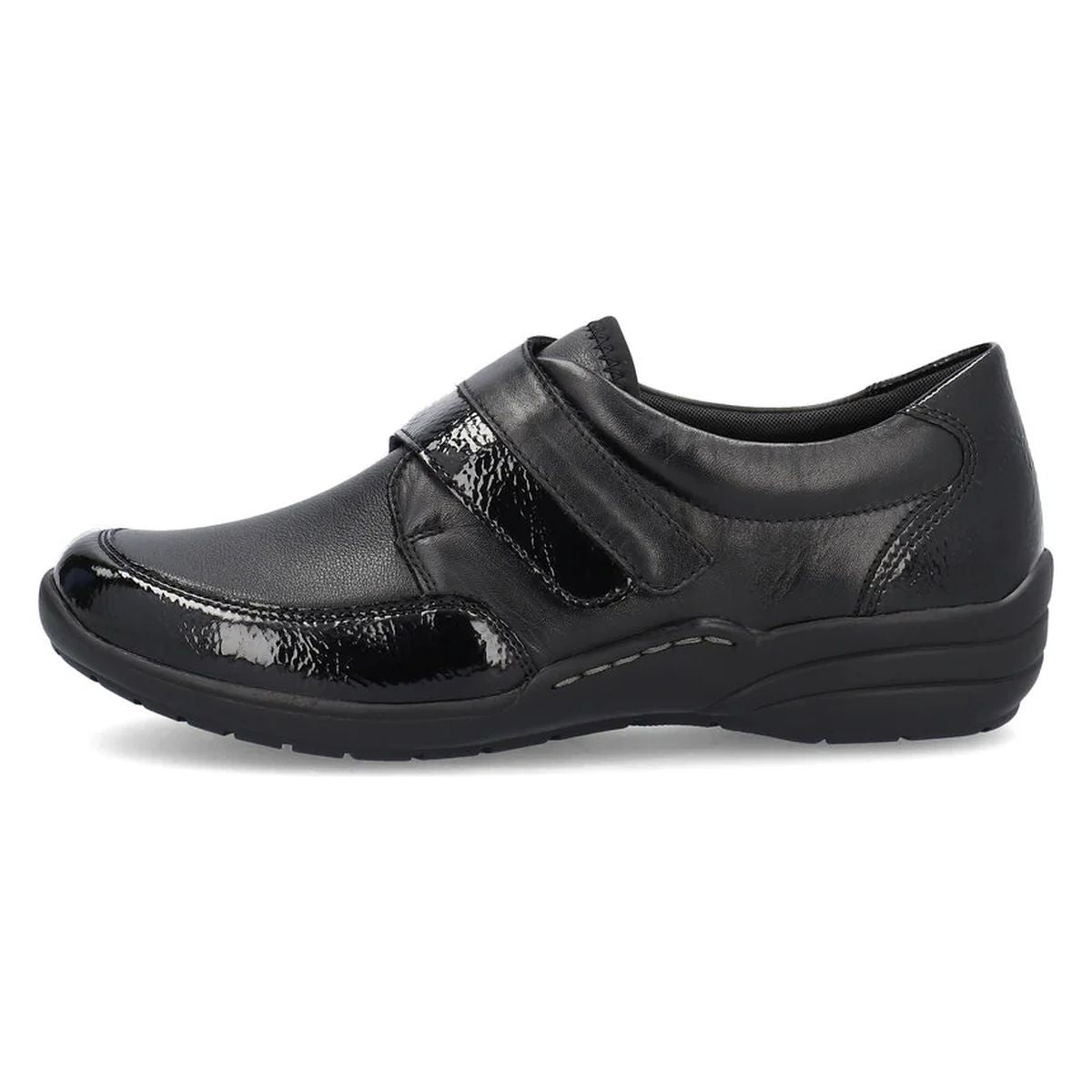 Remonte R7600 Women's Slip On Shoe in Black Patent