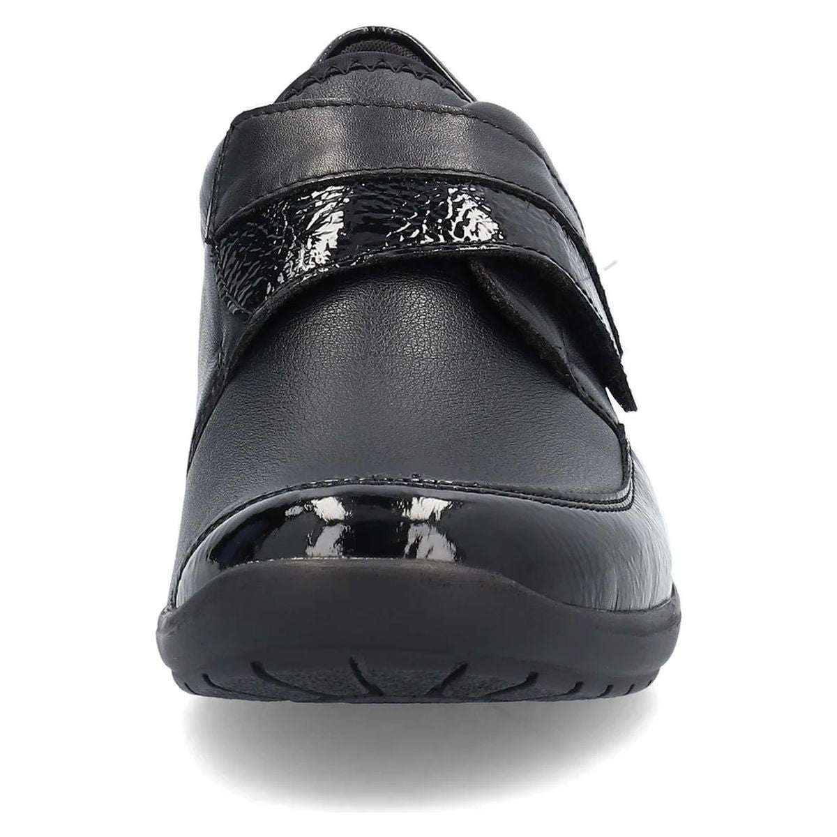 Remonte R7600 Women's Slip On Shoe in Black Patent